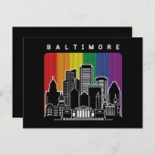 Baltimore Maryland Rainbow Flag LGBT Pride Briefkaart (Voorkant / Achterkant)