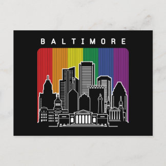 Baltimore Maryland Rainbow Flag LGBT Pride Briefkaart