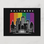 Baltimore Maryland Rainbow Flag LGBT Pride Briefkaart (Voorkant)