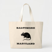 Baltimore Maryland Rat Bag Grote Tote Bag (Voorkant)