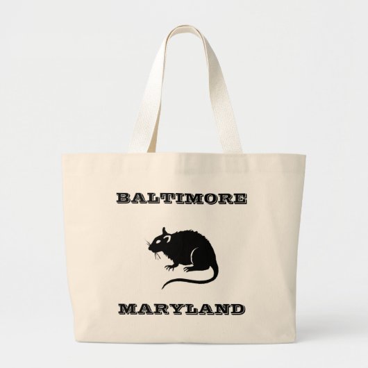 Baltimore Maryland Rat Bag Grote Tote Bag (Voorkant)