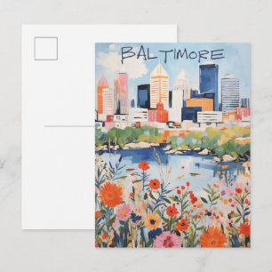 Baltimore Maryland Reizen Stad Esthetiek Briefkaart
