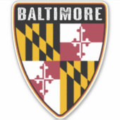 Baltimore Maryland Shield Sticker (Voorkant)