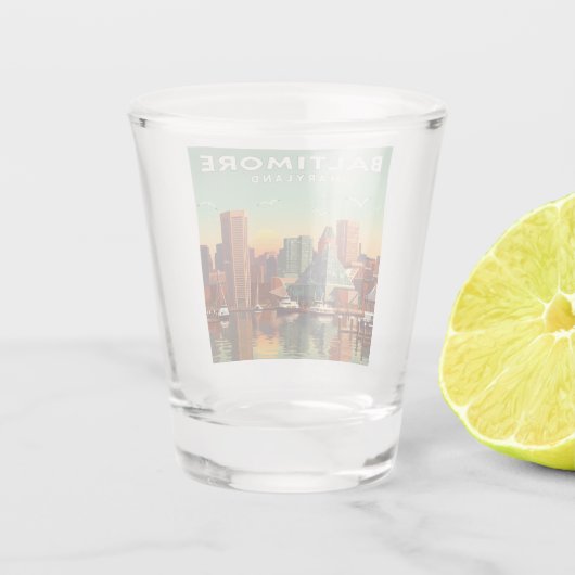  Baltimore Maryland Shot Glas (Achterkant)