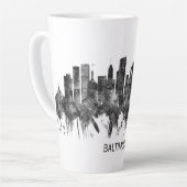 Baltimore Maryland Skyline BW Latte Mok (Linkerhoek)