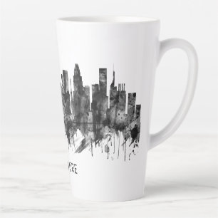 Baltimore Maryland Skyline BW Latte Mok