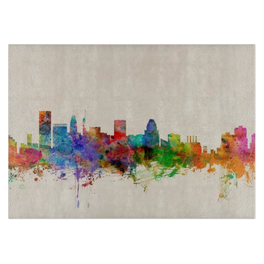 Baltimore Maryland Skyline Cityscape Snijplank (Voorkant)