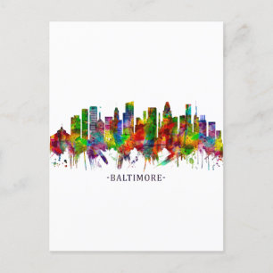 Baltimore Maryland Skyline Feestdagenkaart