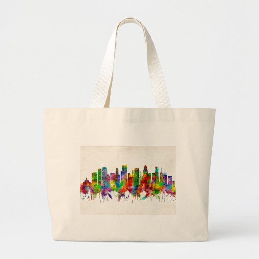 Baltimore Maryland Skyline Grote Tote Bag (Voorkant)