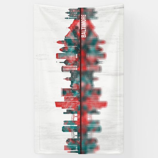 Baltimore Maryland skyline Spandoek (Verticaal)