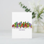 Baltimore Maryland Skyline Uitnodiging Briefkaart (Staand voorkant)