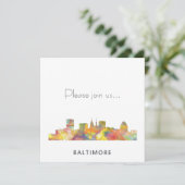 BALTIMORE MARYLAND SKYLINE WB1 - KAART (Staand voorkant)