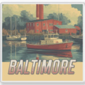 Baltimore Maryland Sticker (Voorkant)