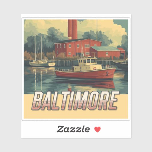 Baltimore Maryland Sticker (Vel)
