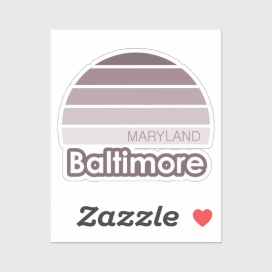 Baltimore Maryland Sticker (Vel)