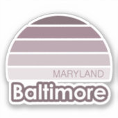 Baltimore Maryland Sticker (Voorkant)