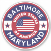 BALTIMORE, Maryland Sticker (Voorkant)