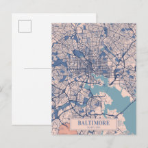 Baltimore Maryland USA Breezy City Map Travel