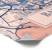 Baltimore Maryland USA Breezy City Map Travel Poster (Hoek)