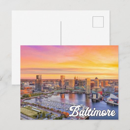 Baltimore, Maryland, Verenigde Staten Briefkaart (Voorkant / Achterkant)