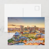 Baltimore, Maryland, Verenigde Staten Briefkaart (Voorkant / Achterkant)