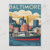 Baltimore, Maryland, Verenigde Staten Illustratie Briefkaart (Voorkant)