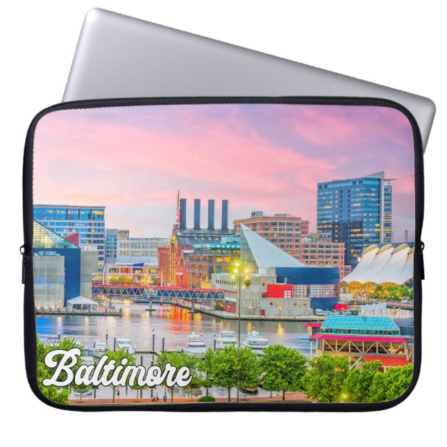 Baltimore, Maryland, Verenigde Staten Laptop Sleeve (Voorkant)