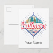 Baltimore Maryland Verenigde Staten Skyline  Feestdagenkaart (Voorkant / Achterkant)