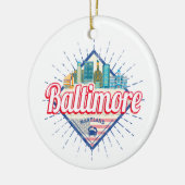 Baltimore Maryland Verenigde Staten Skyline  Keramisch Ornament (Links)