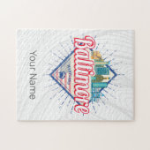 Baltimore Maryland Verenigde Staten Skyline  Legpuzzel (Horizontaal)