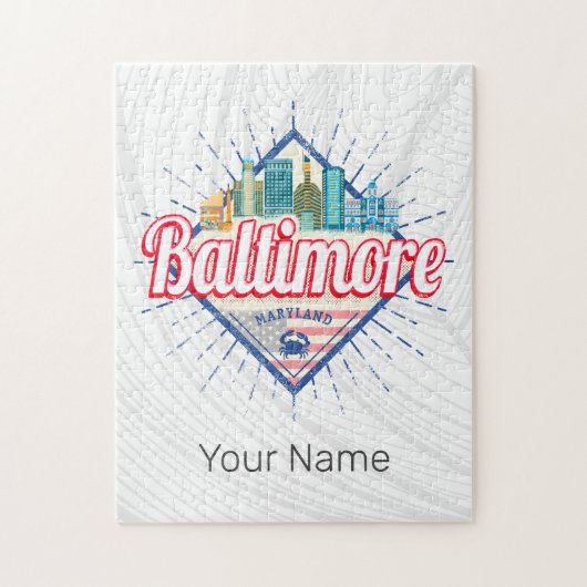Baltimore Maryland Verenigde Staten Skyline  Legpuzzel (Verticaal)