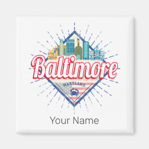 Baltimore Maryland Verenigde Staten Skyline  Magneet