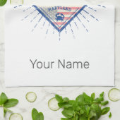 Baltimore Maryland Verenigde Staten Skyline  Theedoek (Gevouwen)