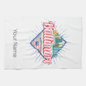 Baltimore Maryland Verenigde Staten Skyline  Theedoek (Horizontaal)