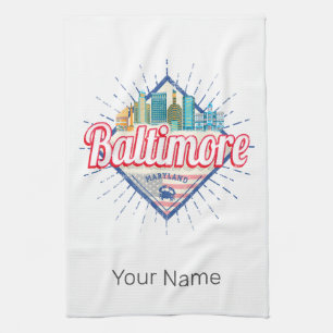 Baltimore Maryland Verenigde Staten Skyline Theedoek