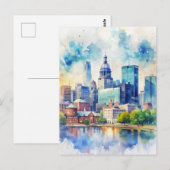 Baltimore, Maryland, Verenigde Staten Waterverf Sc Briefkaart (Voorkant / Achterkant)