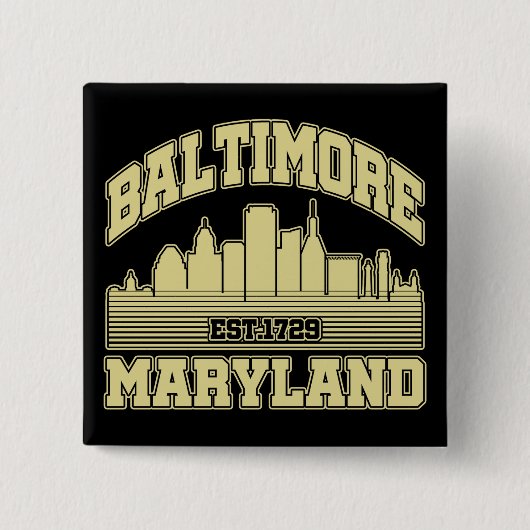 Baltimore, Maryland Vierkante Button 5,1 Cm (Voorkant)
