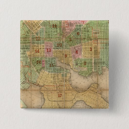 Baltimore, Maryland Vierkante Button 5,1 Cm (Voorkant)