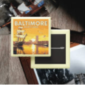  Baltimore Maryland Vierkante Button 5,1 Cm