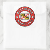 Baltimore Maryland Vierkante Sticker (Tas)