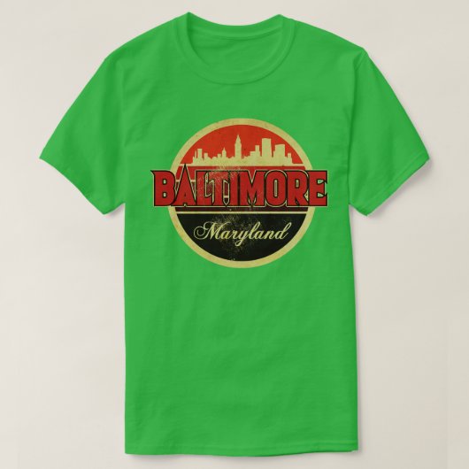 Baltimore Maryland Vintage T-shirt (Design voorkant)