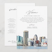 BALTIMORE MARYLAND Welkomstbrief Tijdlijn Kaart (Voorkant / Achterkant)