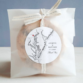 Baltimore Maryland Zwart Wit Trouwgunst Ronde Sticker