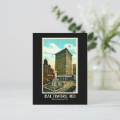 Baltimore MD, Battle Monument 1932  Inspire Briefkaart (Staand voorkant)