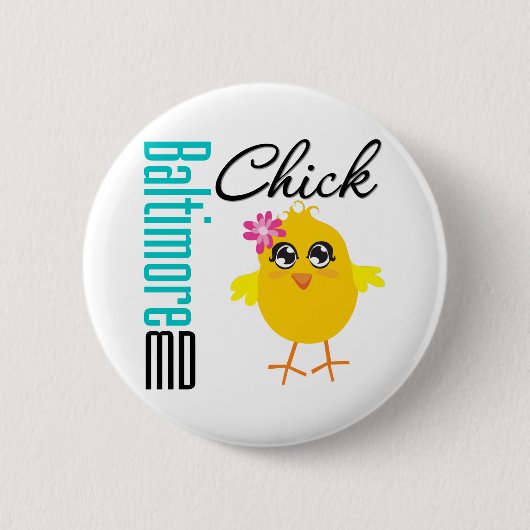 Baltimore MD Chick Ronde Button 5,7 Cm (Voorkant)