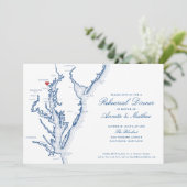 Baltimore MD Elegante bruiloft repetitie diner Kaart (Staand voorkant)