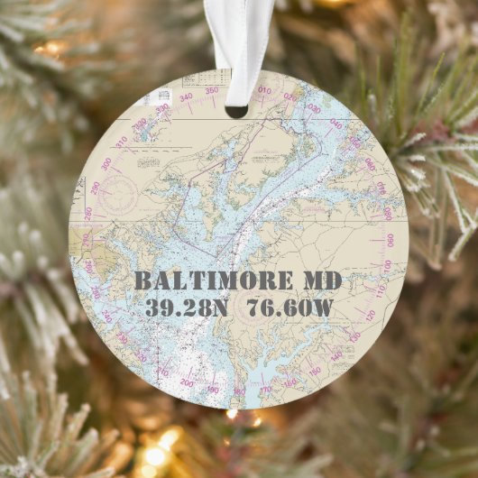 Baltimore MD Herdenking Nautisch 2-zijdig Ornament (Boom)