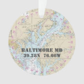 Baltimore MD Herdenking Nautisch 2-zijdig Ornament (voorkant)
