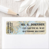 Baltimore MD Home Port Nautical Navigation Chart Etiket (Insitu)