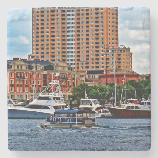 Baltimore MD - Inner Harbour Water Taxi Stenen Onderzetter (Voorkant)